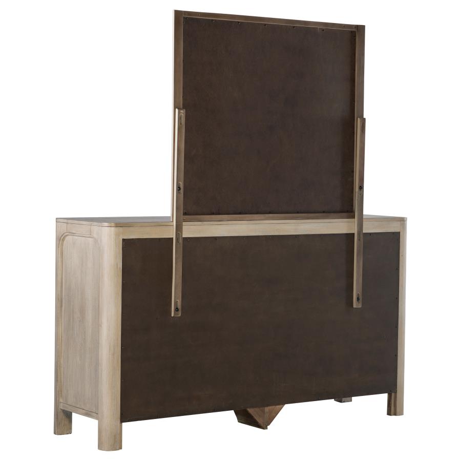 Solano Weathered Mango 9-drawer Bedroom Dresser with Mirror by Coaster at Eve Furniture