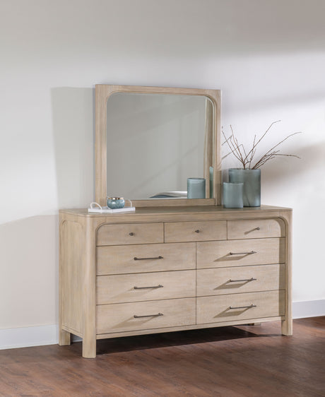 Solano Weathered Mango 9-drawer Bedroom Dresser with Mirror by Coaster at Eve Furniture