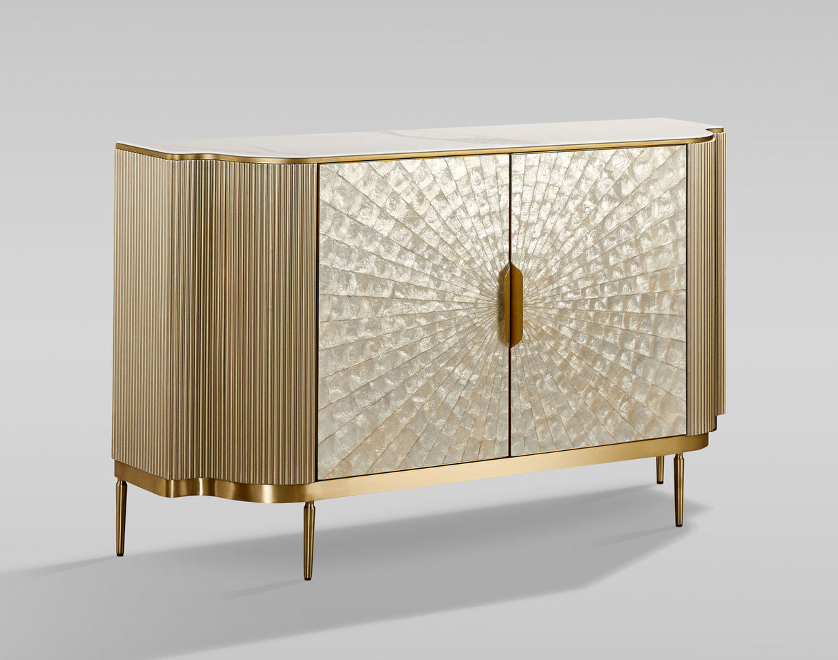 Solara Champagne Gold Sideboard by New Era Innovations at Eve Furniture