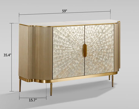Solara Champagne Gold Sideboard by New Era Innovations at Eve Furniture
