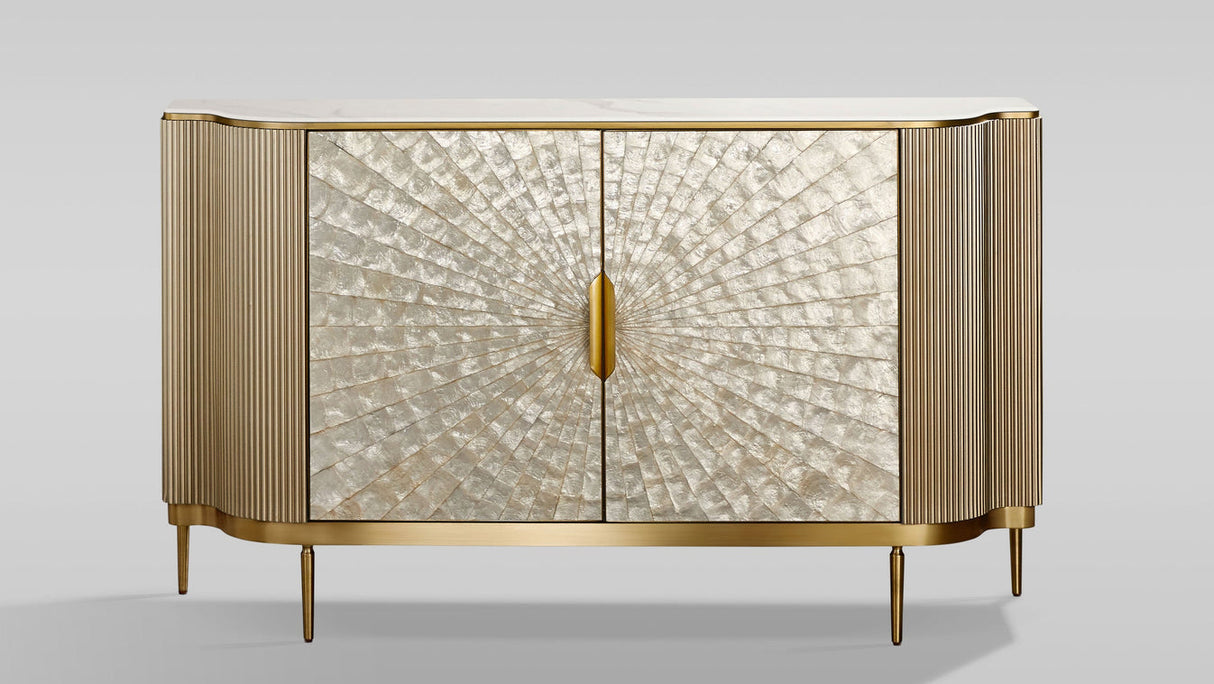 Solara Champagne Gold Sideboard by New Era Innovations at Eve Furniture