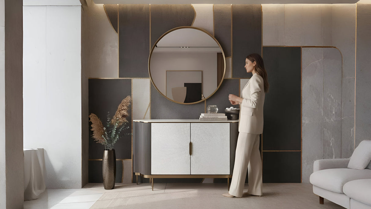 Solara DK. Silver Sideboard by New Era Innovations at Eve Furniture