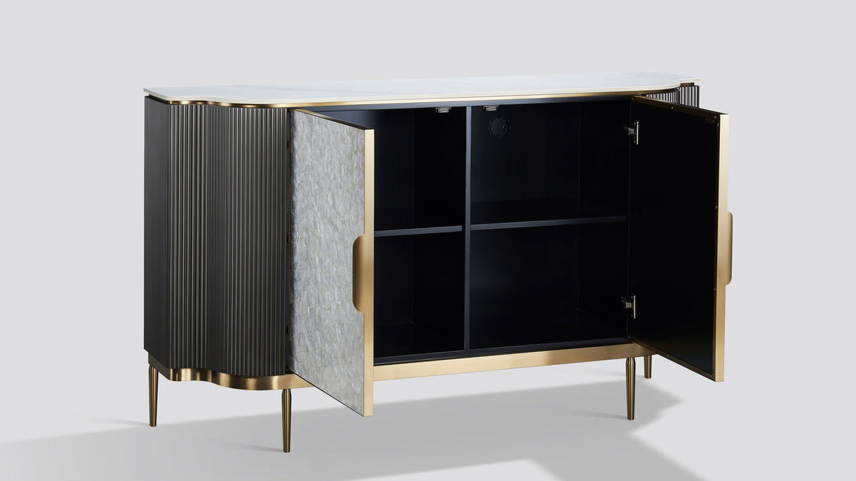Solara DK. Silver Sideboard by New Era Innovations at Eve Furniture