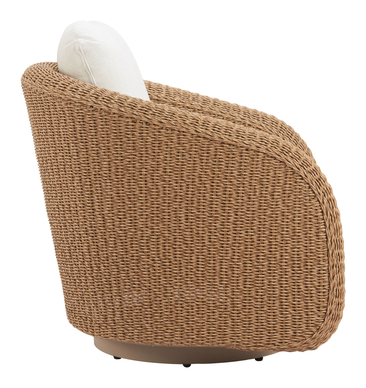 Solara Ivory Outdoor Swivel Chair by Zuomod at Eve Furniture
