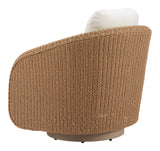 Solara Ivory Outdoor Swivel Chair by Zuomod at Eve Furniture