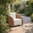 Solara Ivory Outdoor Swivel Chair by Zuomod at Eve Furniture