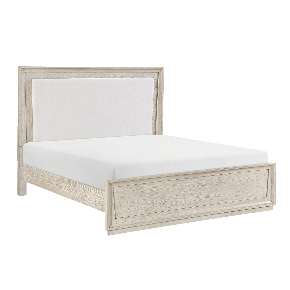 Solas Wire Brushed Gray 4-Piece Queen Bedroom Set by Homelegance at Eve Furniture