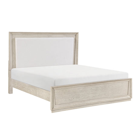 Solas Wire Brushed Gray 4-Piece Queen Bedroom Set by Homelegance at Eve Furniture