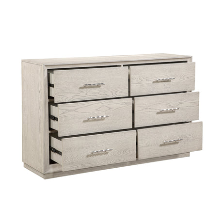 Solas Wire Brushed Gray 5-Piece Queen Bedroom Set by Homelegance at Eve Furniture