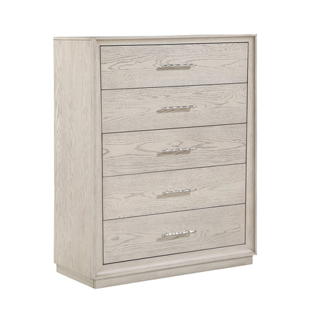Solas Wire Brushed Gray 5-Piece Queen Bedroom Set by Homelegance at Eve Furniture