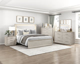 Solas Wire Brushed Gray Bedroom Set by Homelegance at Eve Furniture