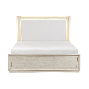 Solas Wire Brushed Gray Queen Bed by Homelegance at Eve Furniture