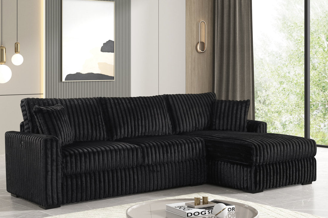 Sol Black Reversible Sectional