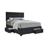 Soledad Charcoal Full 4-Drawer Button Tufted Storage Bed by Coaster at Eve Furniture