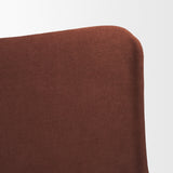 Solene Queen Upholstered Bedframe w/ Footbed | Curved Headboard | Burgundy Fabric by Mercana at Eve Furniture