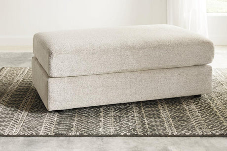 Soletren Stone Oversized Ottoman by Ashley at Eve Furniture