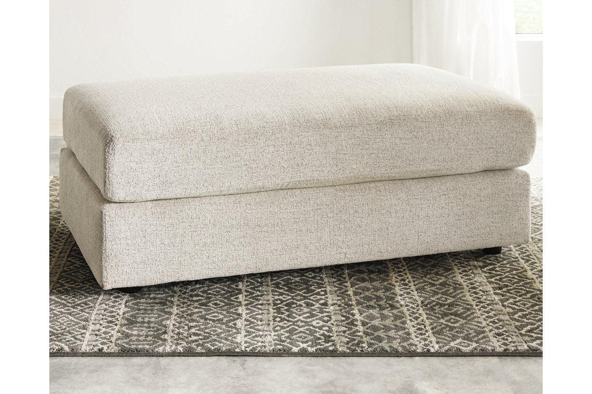 Soletren Stone Oversized Ottoman by Ashley at Eve Furniture
