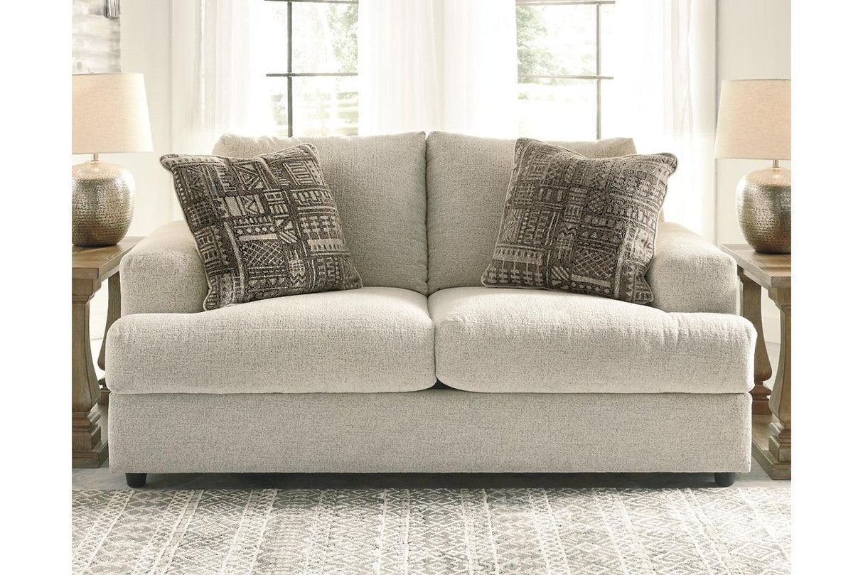 Soletren Stone Loveseat by Ashley at Eve Furniture