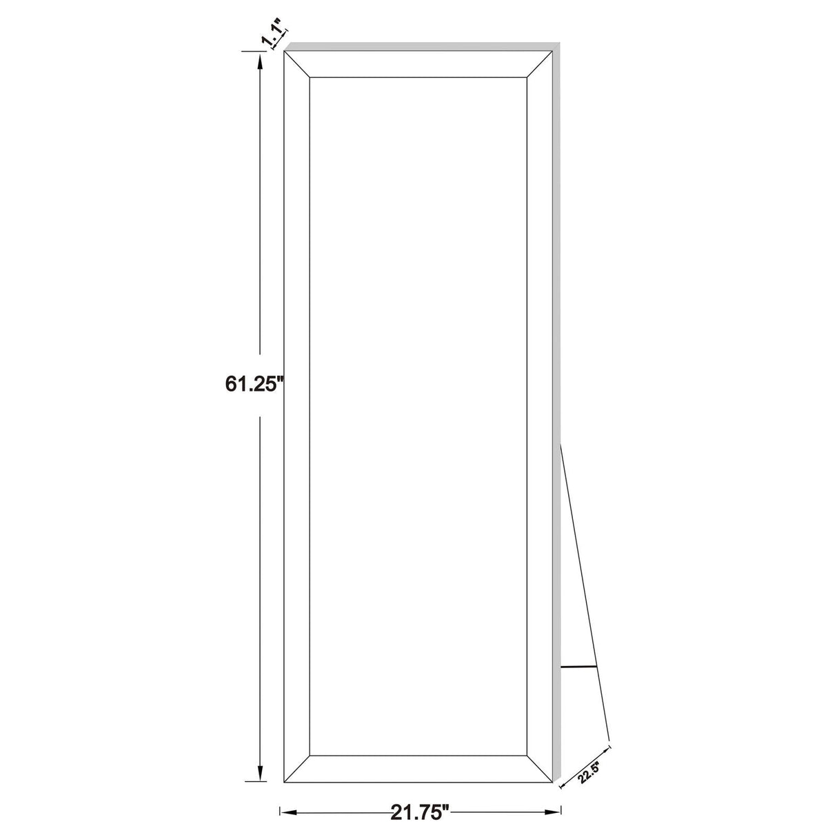 Soline Rectangle Cheval Mirror