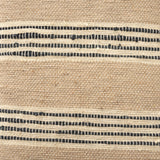 Solis Brown Base Upholstered Beige/Black Stripe Seat Accent Bench by Mercana at Eve Furniture