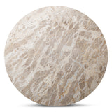 Solomon 54" Round Dining Table with Capri Beige Marble and Natural Mango Base by Home Trends & Design at Eve Furniture