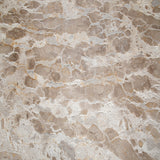 Solomon 54" Round Dining Table with Capri Beige Marble and Natural Mango Base by Home Trends & Design at Eve Furniture