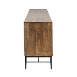 Solomon 80" Sideboard with Horn and Wood Inlay on Metal Base by Home Trends & Design at Eve Furniture