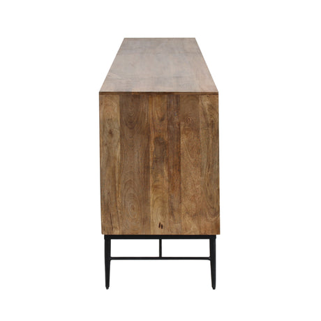 Solomon 80" Sideboard with Horn and Wood Inlay on Metal Base by Home Trends & Design at Eve Furniture