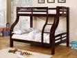 Solpine Espresso Twin/Full Bunk Bed by Furniture of America at Eve Furniture