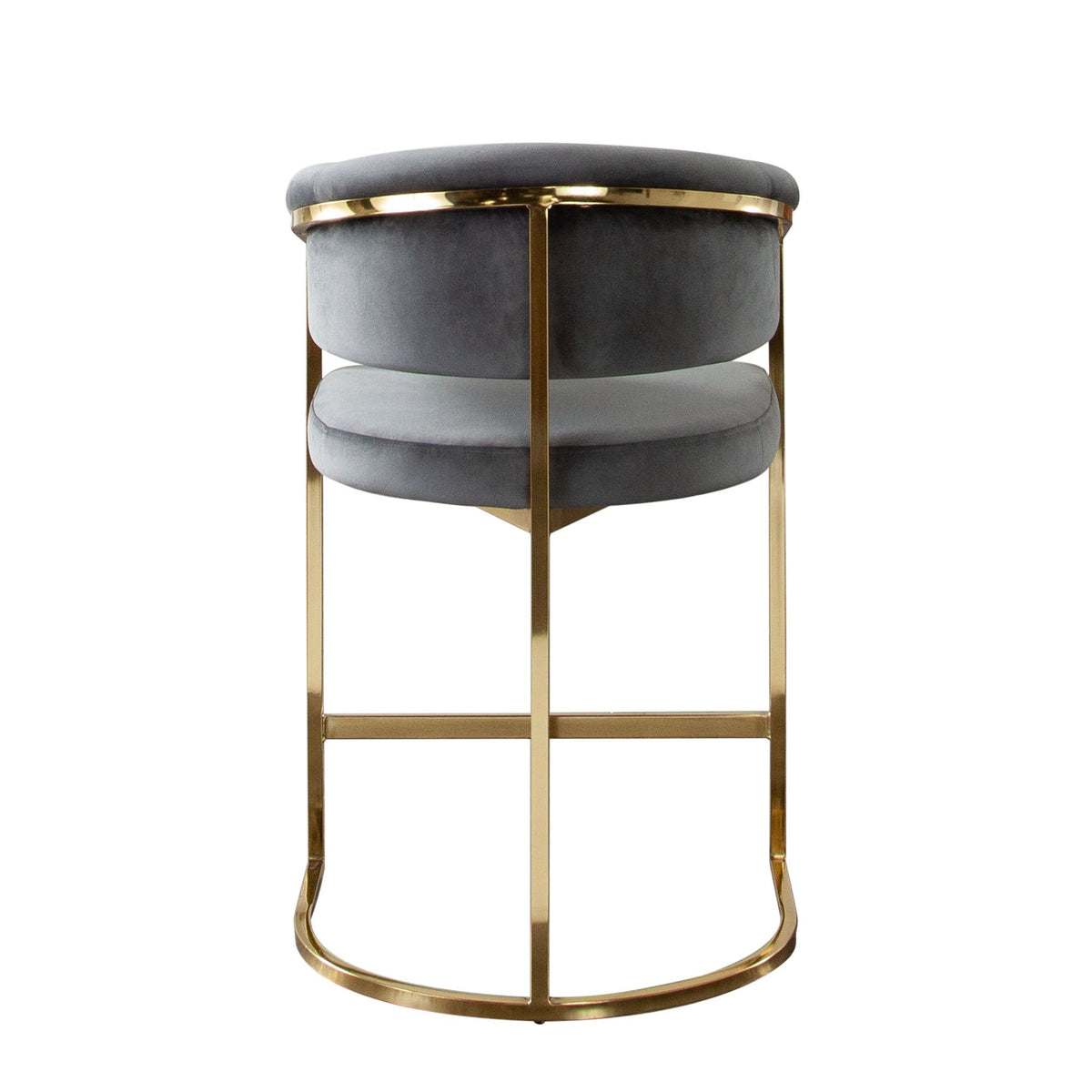Solstice Grey/Gold Velvet Counter Chair by Diamond Sofa at Eve Furniture