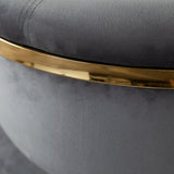 Solstice Grey/Gold Velvet Counter Chair by Diamond Sofa at Eve Furniture