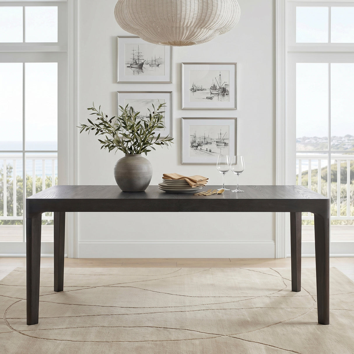 Soma Black Expandable Dining Table by Homelegance at Eve Furniture