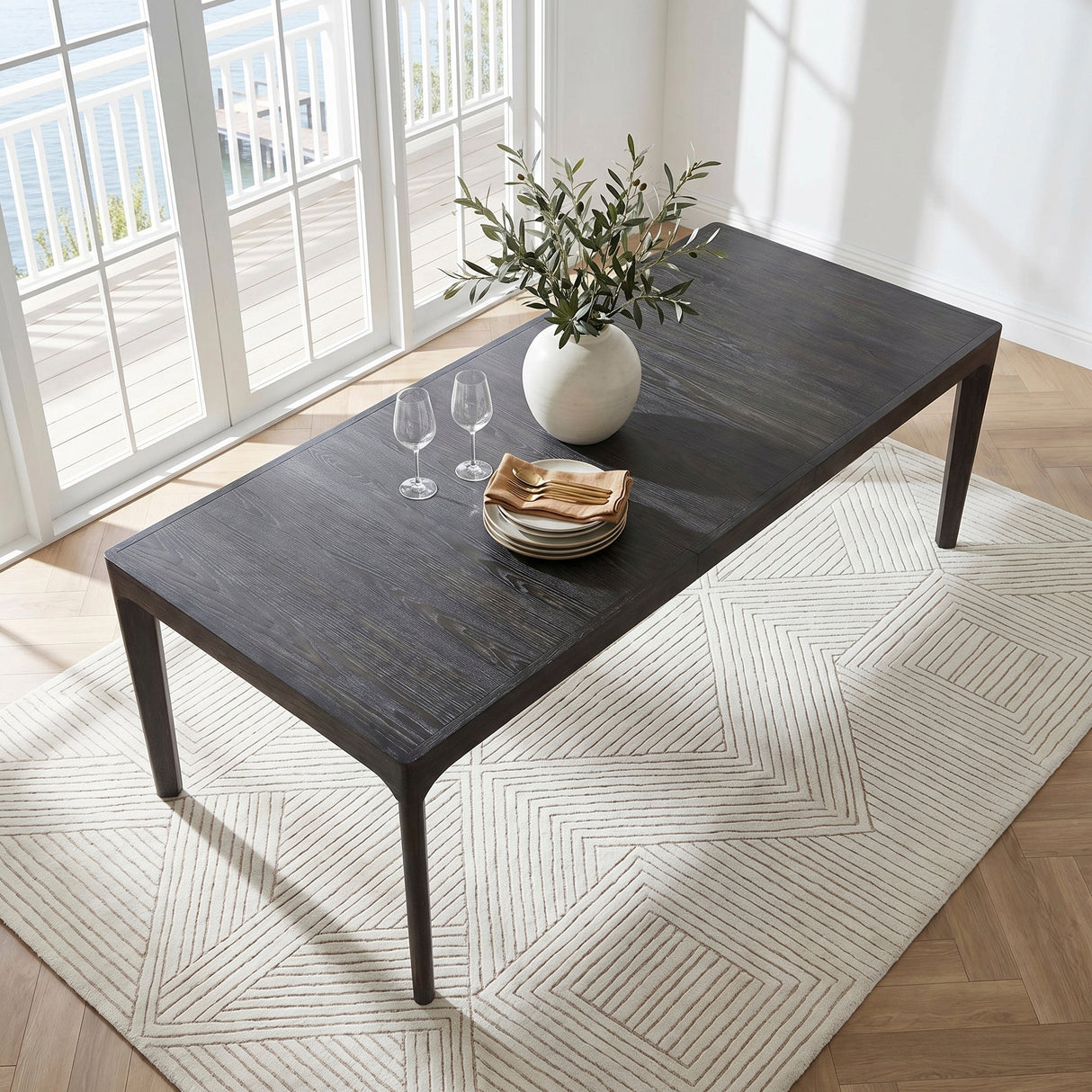 Soma Black Expandable Dining Table by Homelegance at Eve Furniture