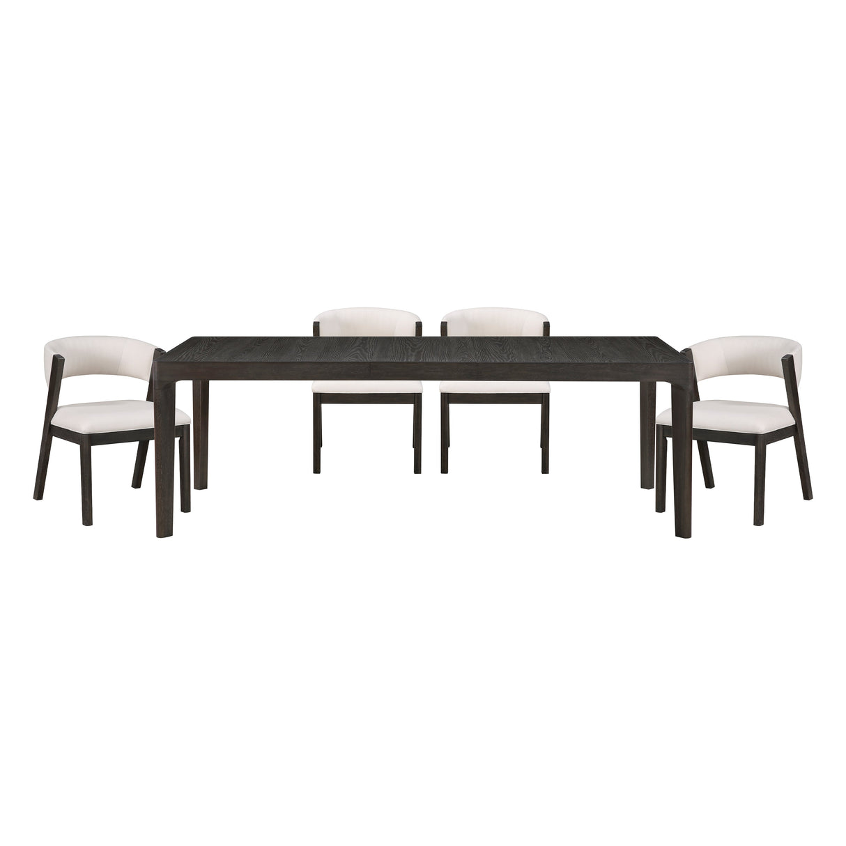 Soma Black/Beige 5-Piece Expandable Dining Set by Homelegance at Eve Furniture