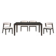 Soma Black/Beige 5-Piece Expandable Dining Set by Homelegance at Eve Furniture