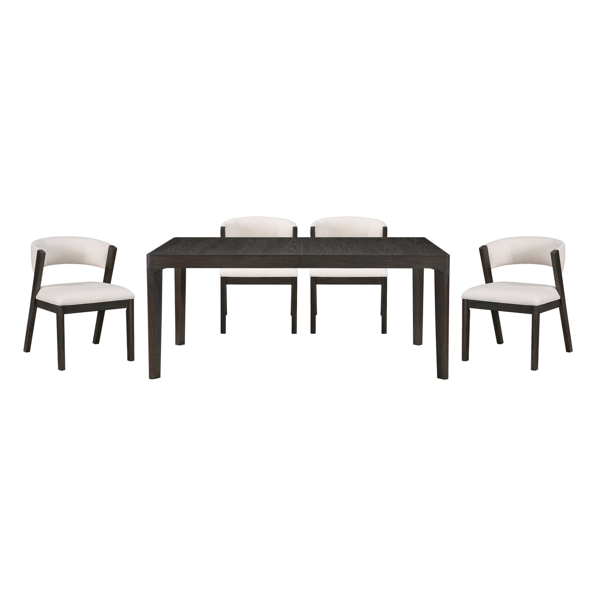 Soma Black/Beige 5-Piece Expandable Dining Set by Homelegance at Eve Furniture