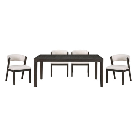 Soma Black/Beige 7-Piece Expandable Dining Set by Homelegance at Eve Furniture