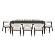 Soma Black/Beige 9-Piece Expandable Dining Set by Homelegance at Eve Furniture