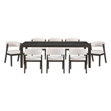 Soma Black/Beige 9-Piece Expandable Dining Set by Homelegance at Eve Furniture