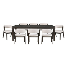 Soma Black/Beige 9-Piece Expandable Dining Set by Homelegance at Eve Furniture