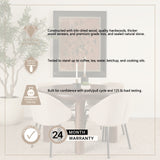 Soma Light Brown Mango Wood Round Dining Table by Mercana at Eve Furniture