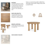 Soma Light Brown Mango Wood Round Dining Table by Mercana at Eve Furniture