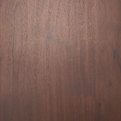 Soma Red Brown Acacia Wood Round Dining Table by Mercana at Eve Furniture