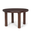 Soma Red Brown Acacia Wood Round Dining Table by Mercana at Eve Furniture