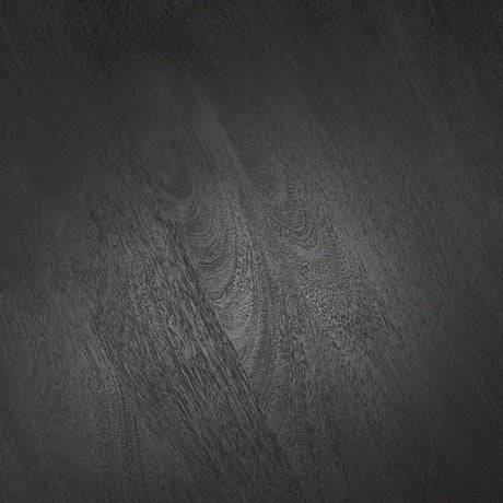 Soma Textured Black Mango Wood Round Dining Table by Mercana at Eve Furniture