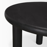 Soma Textured Black Mango Wood Round Dining Table by Mercana at Eve Furniture