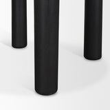 Soma Textured Black Mango Wood Round Dining Table by Mercana at Eve Furniture