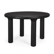 Soma Textured Black Mango Wood Round Dining Table by Mercana at Eve Furniture
