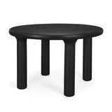 Soma Textured Black Mango Wood Round Dining Table by Mercana at Eve Furniture