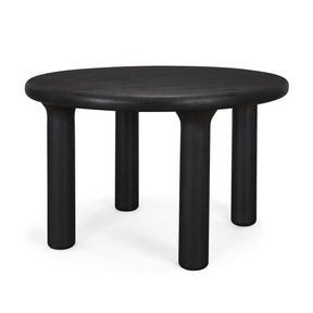 Soma Textured Black Mango Wood Round Dining Table by Mercana at Eve Furniture